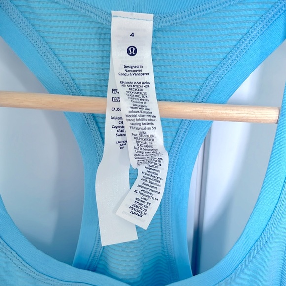 Lululemon Swiftly Tech Racerback Tank Top 2.0 | Blue Chill | Size 4 | NWT - Picture 2 of 7